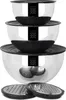 Serenk Stainless Steel Mixing Bowl Set, 9-Piece Nesting Voir les images du produit 1