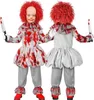 Kostüm "Vintage Horror Clown" für Kinder | Grau mit Produktbild-Vorschau 3
