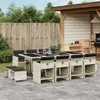 CLORIS 13-tlg. Garten-Essgruppe mit Kissen Hellgrau Poly Produktbild-Vorschau 1