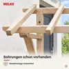 Holz Vordach 120x205 cm Haustürüberdachung Pultdach Produktbild-Vorschau 6