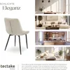 tectake® Set Stuhl Monroe gepolstert, in Samtoptik 48 x 59 Produktbild-Vorschau 5