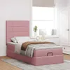 Ottoman-Bett mit Matratzen & LEDs Rosa 100x200 cm Samt Produktbild-Vorschau 3