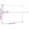 vidaXL Marquise rétractable Crème 300x150 cm Tissu et acier Voir les images du produit 8