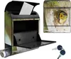 banjado Design Briefkasten Stahl schwarz mit Zeitungsfach Produktbild-Vorschau 7