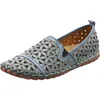 Gemini Damen Slipper Leder Mokassin floral Blumen Cutouts Produktbild-Vorschau 16