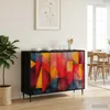 vidaXL Sideboard HEESCH Schwarz Eichen-Optik 102 x 33 x 76 Produktbild-Vorschau 1