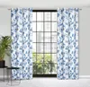 Tenda 140x250 Caren bianco blu fiori pronta per i grommets Anteprima dell’immagine prodotto 17