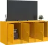 vidaXL TV skrinka horčicovo žltá 99x39x44 cm oceľ Náhľad obrázku produktu 4