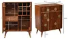 FineBuy Barschrank Akazie Massivholz 75x96cm Bar Möbel mit Produktbild-Vorschau 3