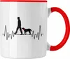 Trendation - Hunde Herzschlag Tasse Geschenk für Hunde-Mama Produktbild-Vorschau 1