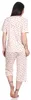 Damen Pyjama 3/4 Hose & Shirt Schlafanzug Hausanzug Sommer; Produktbild-Vorschau 4