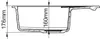 A cross-section diagram of a sink. Produktbild-Vorschau