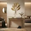 Wandbild Metall Gold Blätter H72cm 3D Metallbild Wanddeko Produktbild-Vorschau 3
