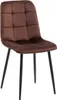 A single brown upholstered chair with black metal legs is shown against a white background. Produktbild-Vorschau