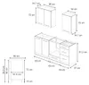 Singleküche Vicco Fame-Line Weiß Landhaus/Weiß 190 cm, AP Produktbild-Vorschau 3