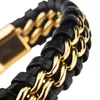 SERASAR | Bracciale in pelle da uomo [Acciaio] con doppia Anteprima dell’immagine prodotto 8
