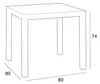 Bica Tisch Dallas Quadratisch 80x80x74 Cm Polypropylen Produktbild-Vorschau 6