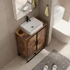 Kúpeľňová skrinka pod umývadlo, 2 dvierka, štýl loft, Náhľad obrázku produktu 5