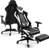 Gaming Stuhl mit Fußstütze und ergonomsichen 4D-Armlehnen Produktbild-Vorschau 3