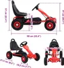 vidaXL Pedálová motokára s pneumatikami červená Náhľad obrázku produktu 6