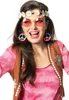 Hippie Accessoire Set - Ohrringe, Brille und Stirnband - Produktbild-Vorschau 2