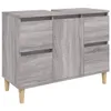 vidaXL Waschbeckenunterschrank Grau Sonoma 80x33x60 cm Produktbild-Vorschau 3