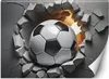 Vlies fototapete Fußball 3D 150x105 cm Feeby Grau inkl. Produktbild-Vorschau 1