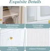 A collage of four close-up images showcasing the details of a white sideboard with gold accents. Anteprima dell’immagine prodotto