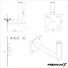 PremiumX 40cm Wandhalter Stahl verzinkt SAT Antenne Produktbild-Vorschau 5