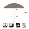 Diagram showing the dimensions and features of a patio umbrella. Produktbild-Vorschau