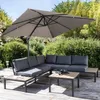 Toile pour parasol déporté 3x3m taupe - Oviala Malaga Voir les images du produit 2