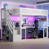 Cama alta para juegos de 90 x 200 cm con escritorio, Vista previa de la imagen del producto 2