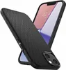 A black phone case is shown diagonally in front of a smartphone. Voir les images du produit