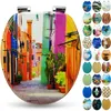 Sanfino® Premium WC Sitz "Colorful Houses" hochwertiger Produktbild-Vorschau 1