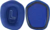 Two blue ear pads for headphones, one with an 'L' marking. Produktbild-Vorschau
