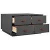 The Living Store Couchtisch Grau 80x80x45 cm Massivholz Produktbild-Vorschau 7