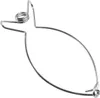 A single stainless steel roulade clip shaped like a fish. Produktbild-Vorschau