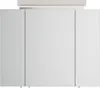 Badezimmer Spiegelschrank 3-türig LED-Lampe 80 cm Weiß Produktbild-Vorschau 3
