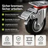 4 kółka do dużych obciążeń z hamulcem, nośność do 400 kg – Podgląd zdjęcia produktu 5