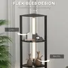 HOMCOM Stehlampe, LED Stehleuchte mit 4 Ablagen, E27 Produktbild-Vorschau 6