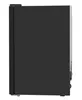 Side view of a black appliance, possibly a mini-fridge or a small cabinet. Produktbild-Vorschau