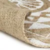vidaXL Koberec ručně vyrobený z juty, bílý potisk 90 cm Náhled obrázku produktu 1