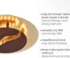 A close-up of a decorative ceiling lamp with golden and brown elements, next to a list of its features. Produktbild-Vorschau