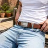 STEVENS pánský oboustranný kožený opasek černý hnědý 105 cm Náhled obrázku produktu 7