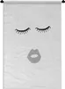MuchoWow® Wandteppich Wandbehang Augen - Lippen - Schwarz - Produktbild-Vorschau 1