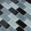Glasmosaik Fliesen Schwarz Mix 25x50x4mm Produktbild-Vorschau 2