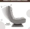 Fauteuil de sol COSTWAY pivotant à 360°, chaise de sol avec Voir les images du produit 4