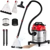 A wet vacuum cleaner and its accessories are displayed against a white background.