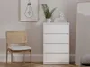 M4 60 Kommode Malwa Weiß 4 Schubladen Schrank für Produktbild-Vorschau 3