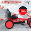 Gokart dla dzieci COSTWAY, samochód na pedały z regulowanym Podgląd zdjęcia produktu 2